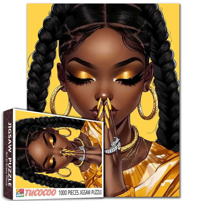 Golden Elegance African-American Beauty (1000pcs)