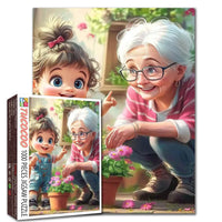 Playful Seniors - Grandma and Granddaughter Gardening (1000pcs)