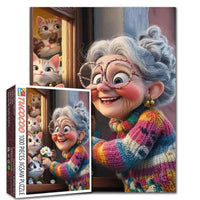 Playful Seniors - Grandma and Kittens (1000pcs)