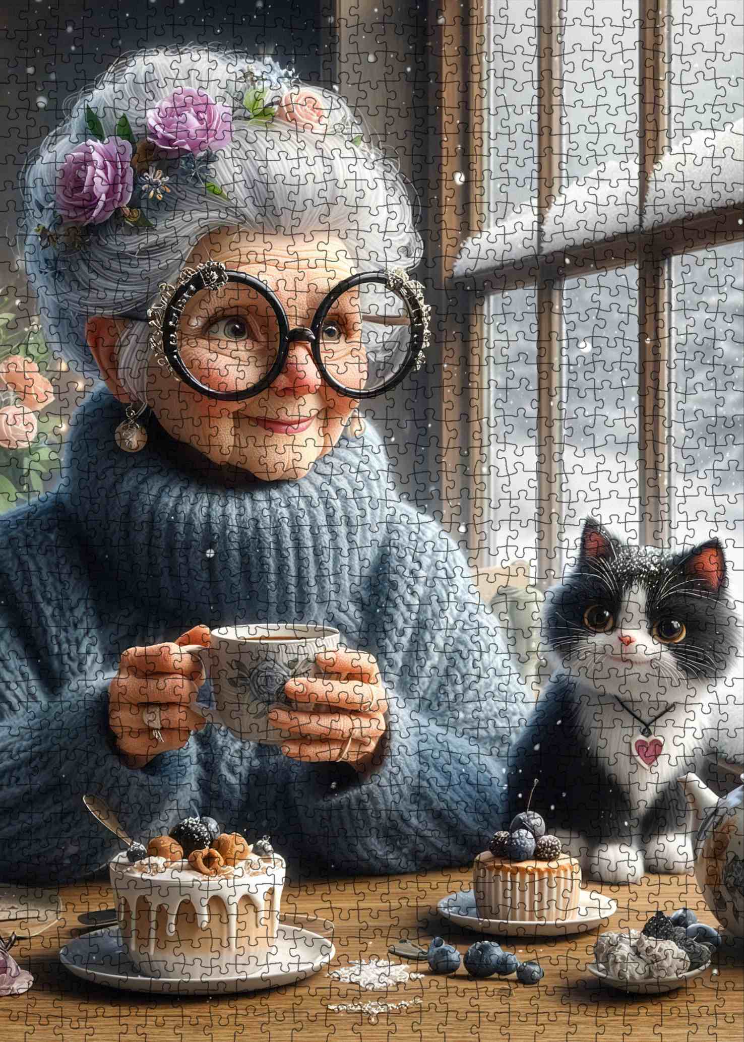 Playful Seniors - Grandmother Winter Tea Time (1000pcs)
