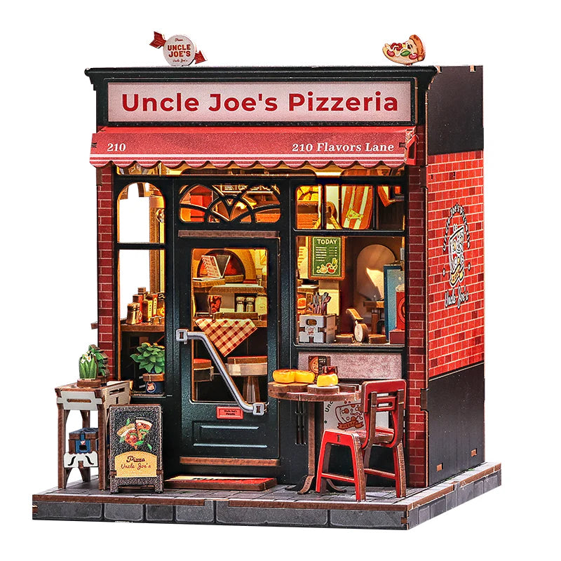 Coin lecture - La pizzeria de l'oncle Joe (en bois)