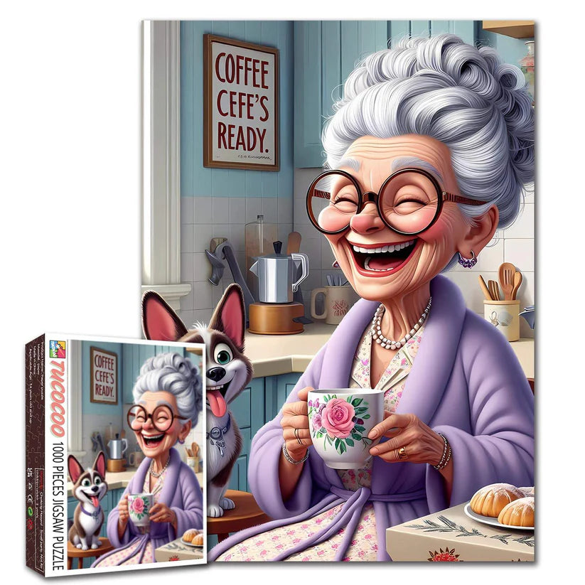 Playful Seniors - Happy Grandma Coffee Time (1000pcs)