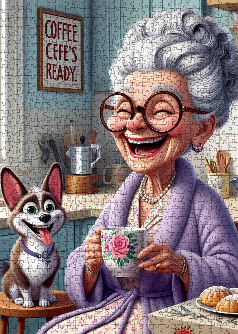 Playful Seniors - Happy Grandma Coffee Time (1000pcs)