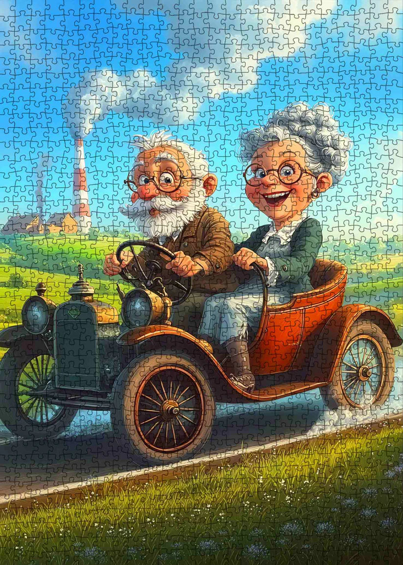 Playful Seniors - Happy Road Trip Grandma and Grandpa (1000pcs)