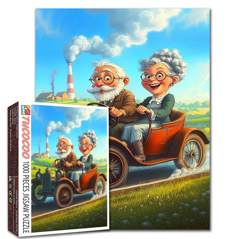 Playful Seniors - Happy Road Trip Grandma and Grandpa (1000pcs)