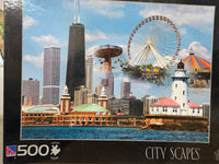 PFG Cityscapes - Chicago Skyline (500pcs) (Usage/Used - PUZZLES FOR GOOD)