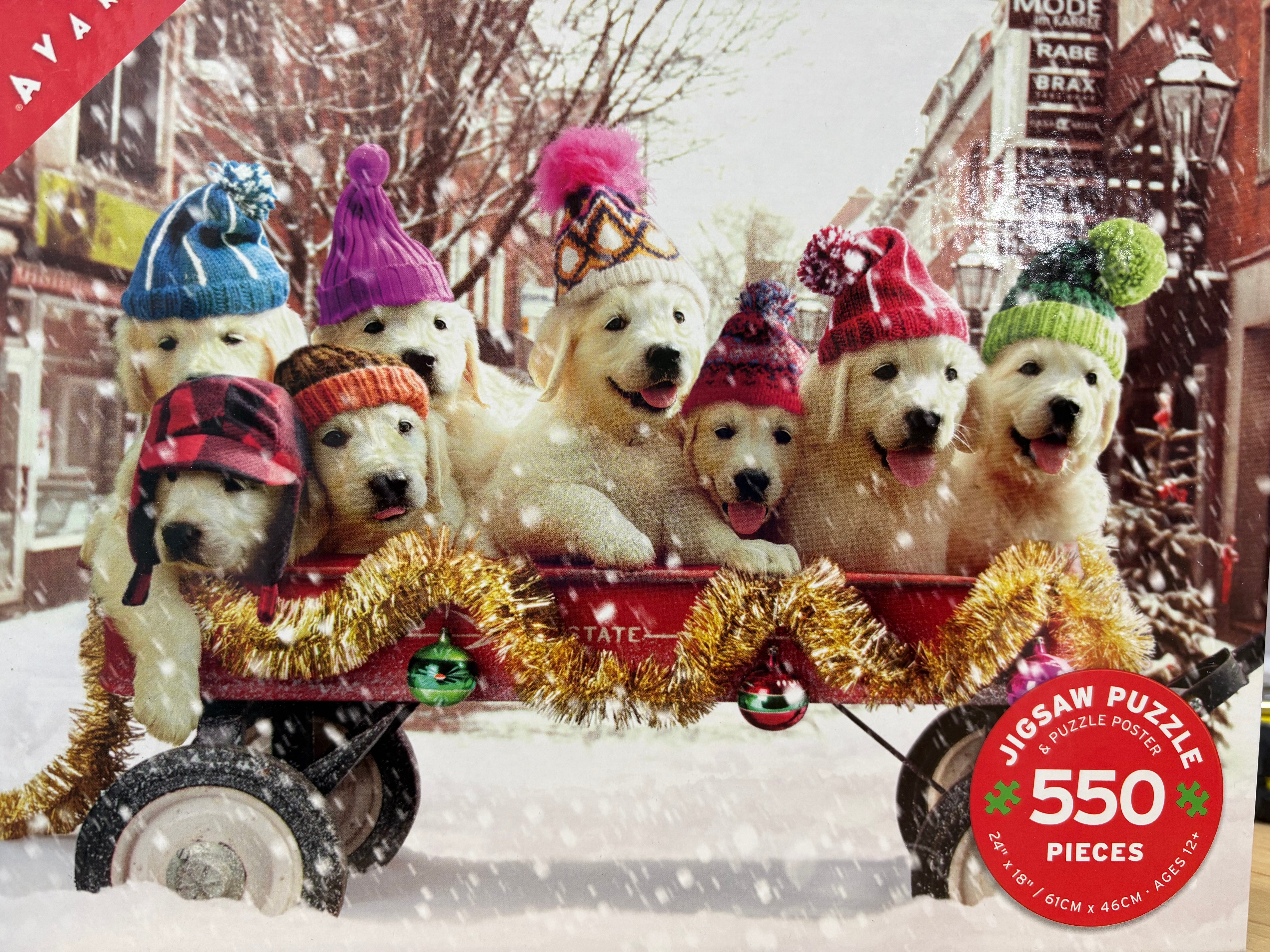 PFG Puppies in a Wagon (550pcs) (Usage/Used - PUZZLES FOR GOOD)
