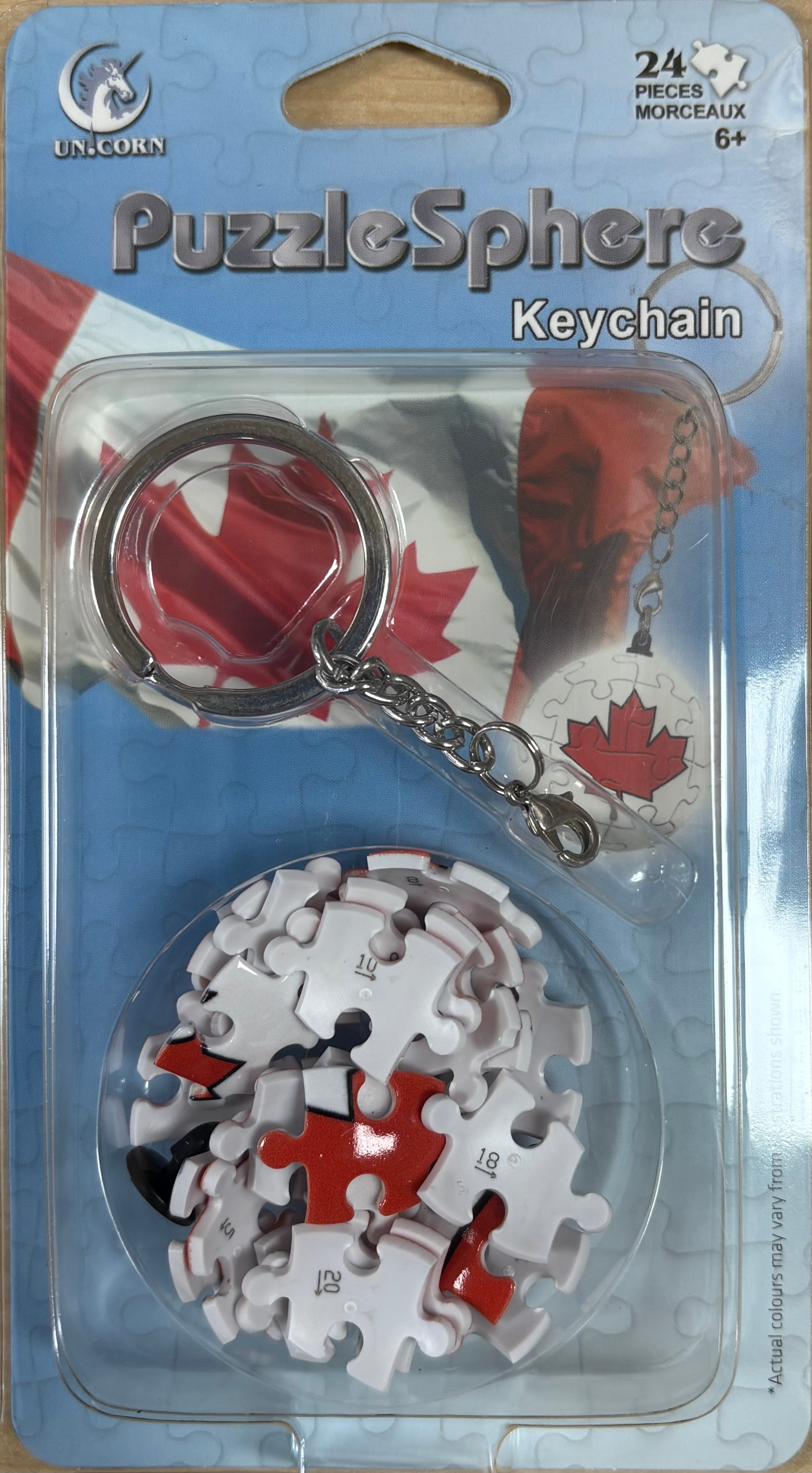3D PuzzleSphere Keychain - Canada