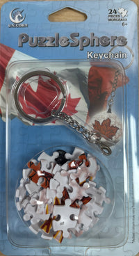Porte-clés PuzzleSphere 3D - feuille d'érable