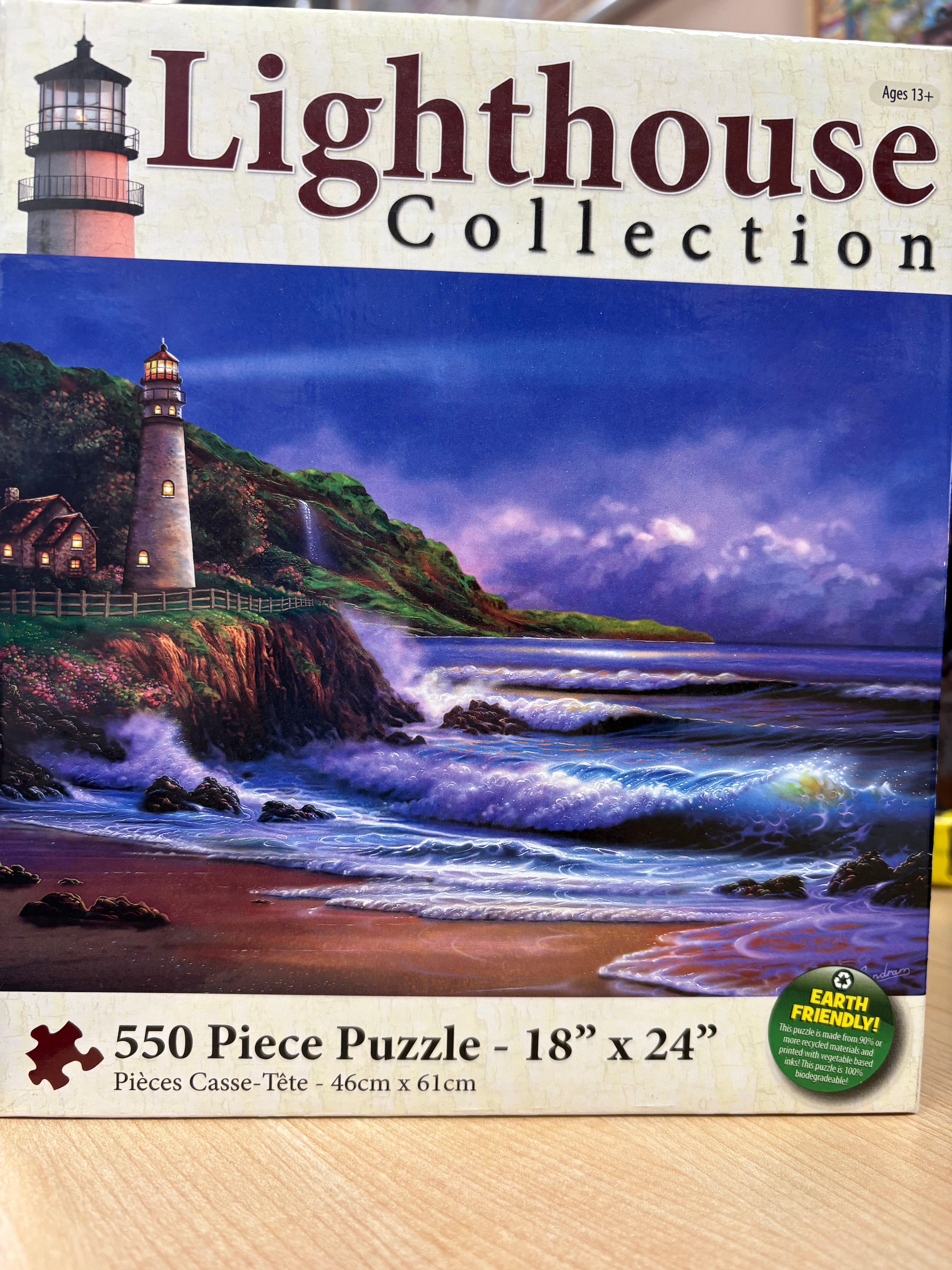 PFG Lighthouse Collection - Blue Lighthouse  (Usage/Used - PUZZLES FOR GOOD)