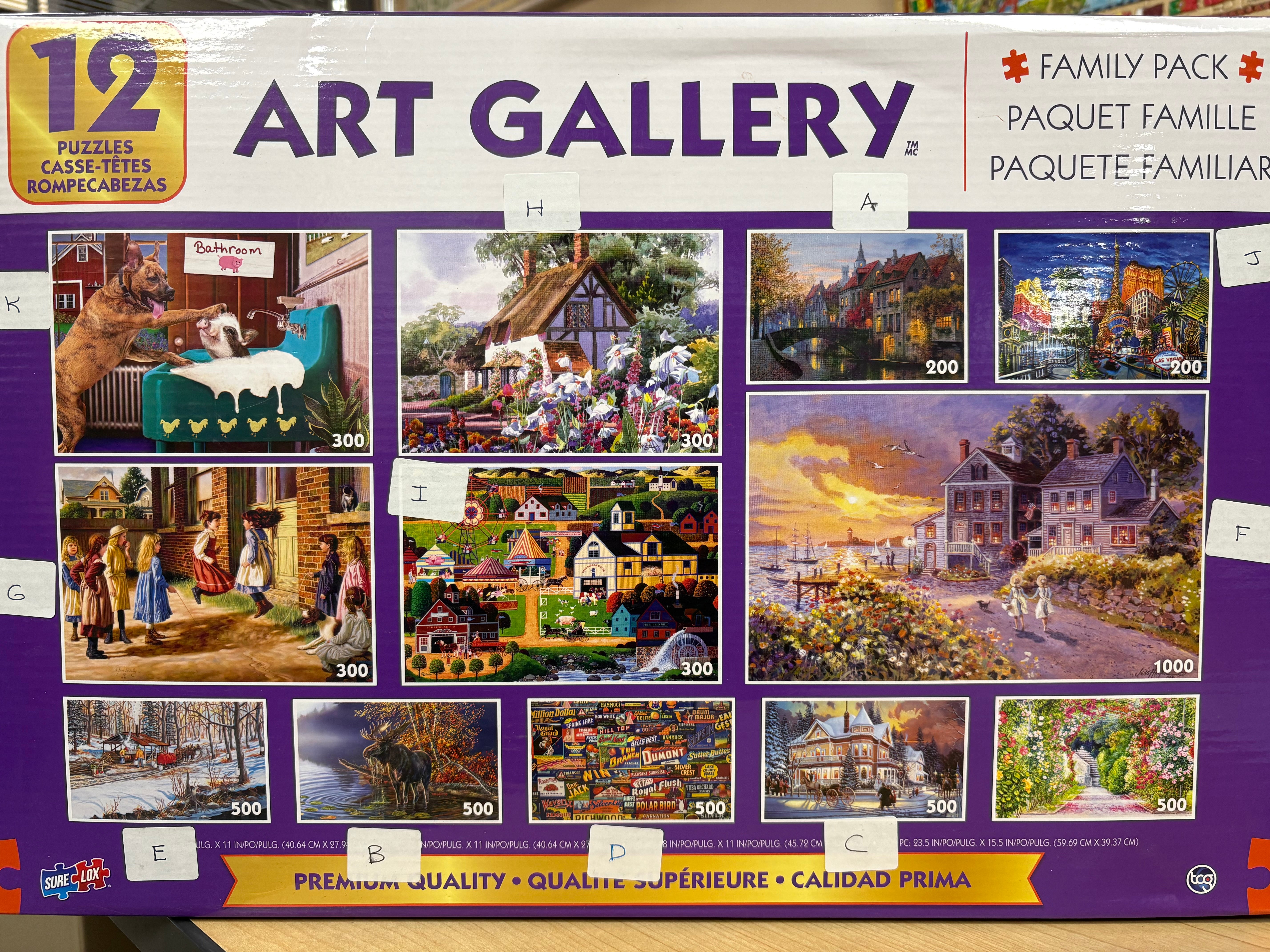 PFG Art Gallery 12-in-1 Multipack (Usage/Used - PUZZLES FOR GOOD)