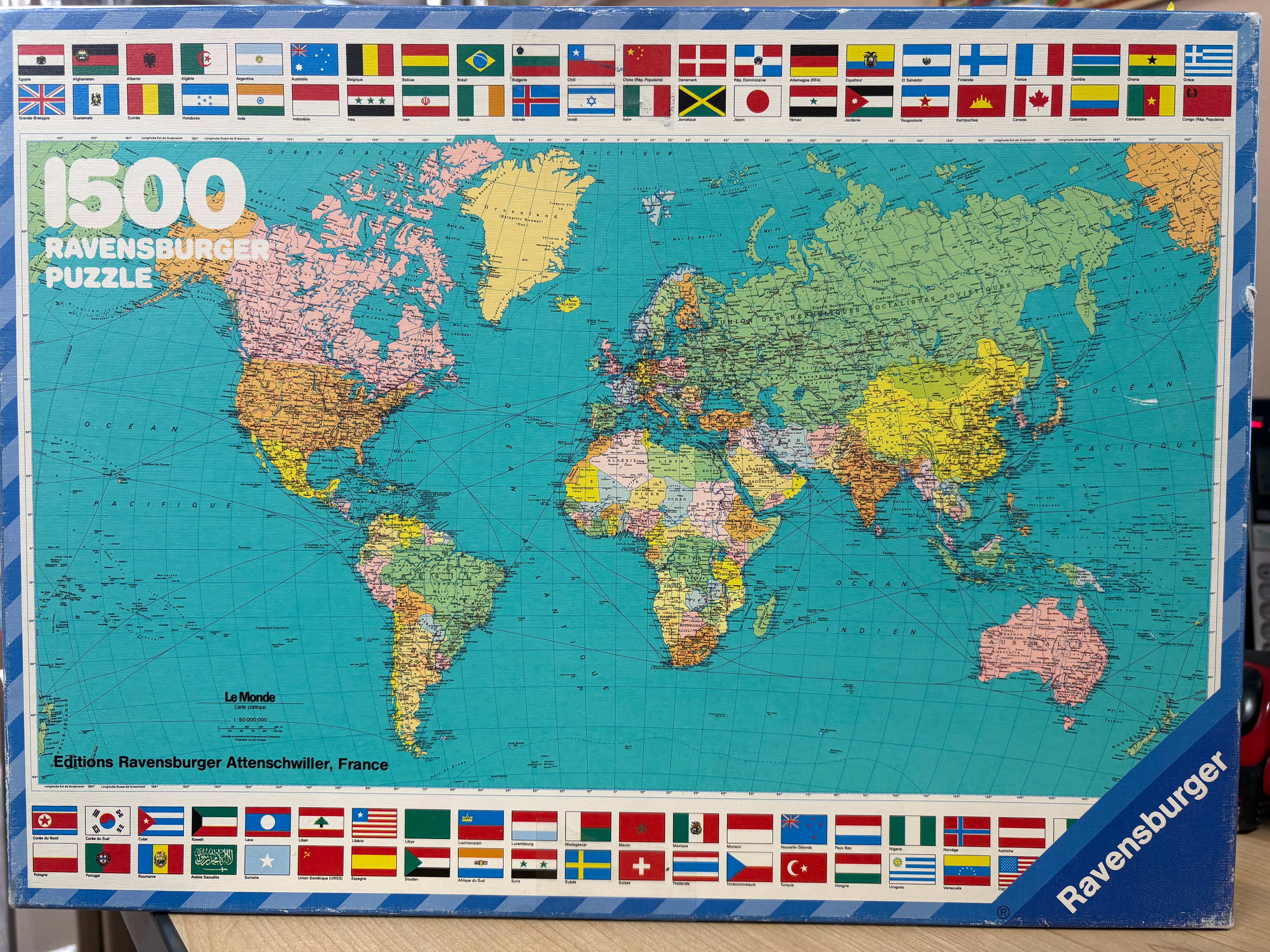 PFG Ravensburger Carte du Monde (1500 pcs) (Occasion - PUZZLES FOR GOOD)