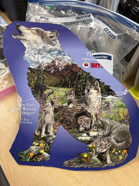 PFG BAG Howling Wolf (1000pcs) (Shaped) (Usage/Used - PUZZLES FOR GOOD)