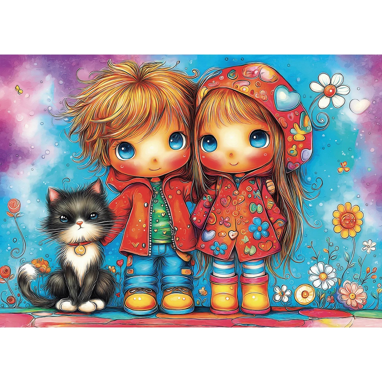 Trio d'enfants joyeux (1000 pièces)