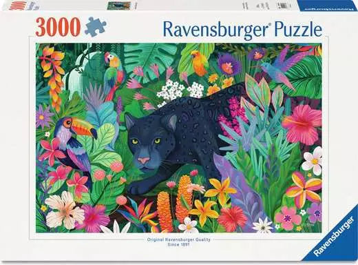 Ravensburger Panthère dans la jungle fleurie (3000 pièces)