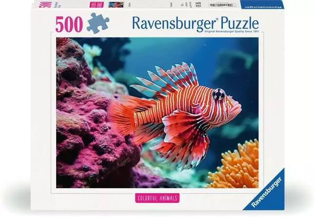 Ravensburger Animaux Colorés - Poisson-lion rouge (500 pièces)