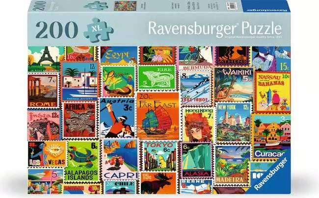 Timbres de voyage Ravensburger (200 pièces XL)