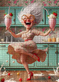 Playful Seniors - Joyful Grandma Kitchen Dance (1000pcs)