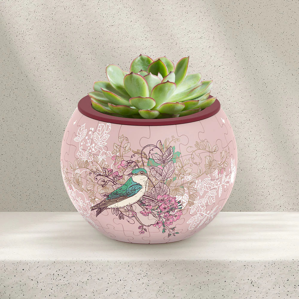3D Puzzle Planter - Singing Birds and Flowers