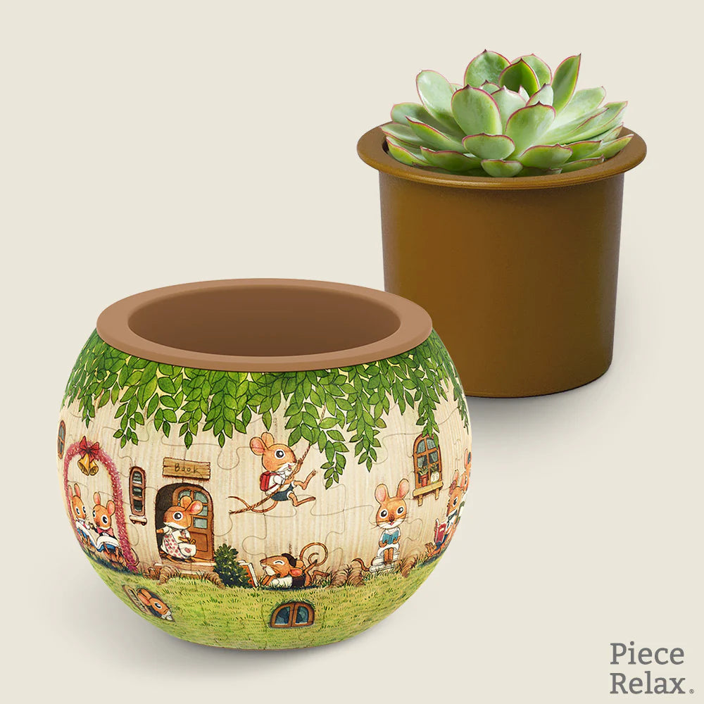 Pot de fleurs puzzle 3D - Bonne lecture