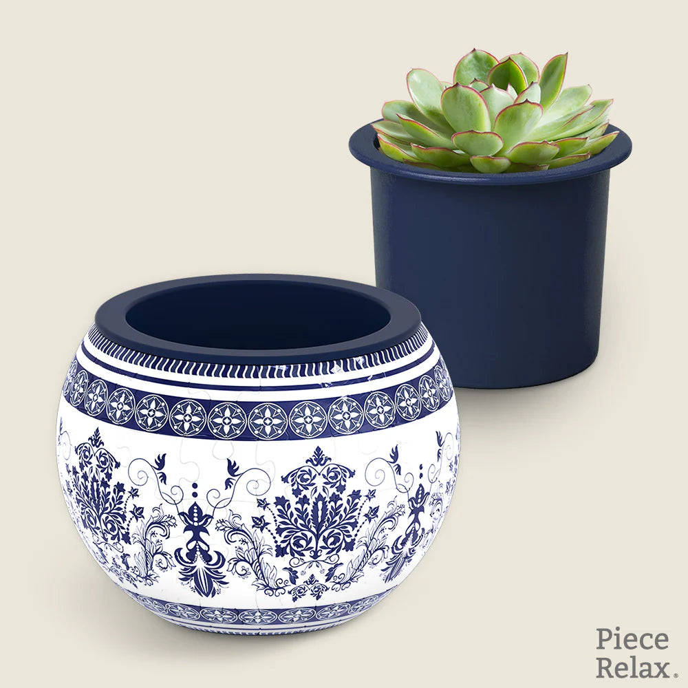 Pot de fleurs puzzle 3D - Style ornemental classique