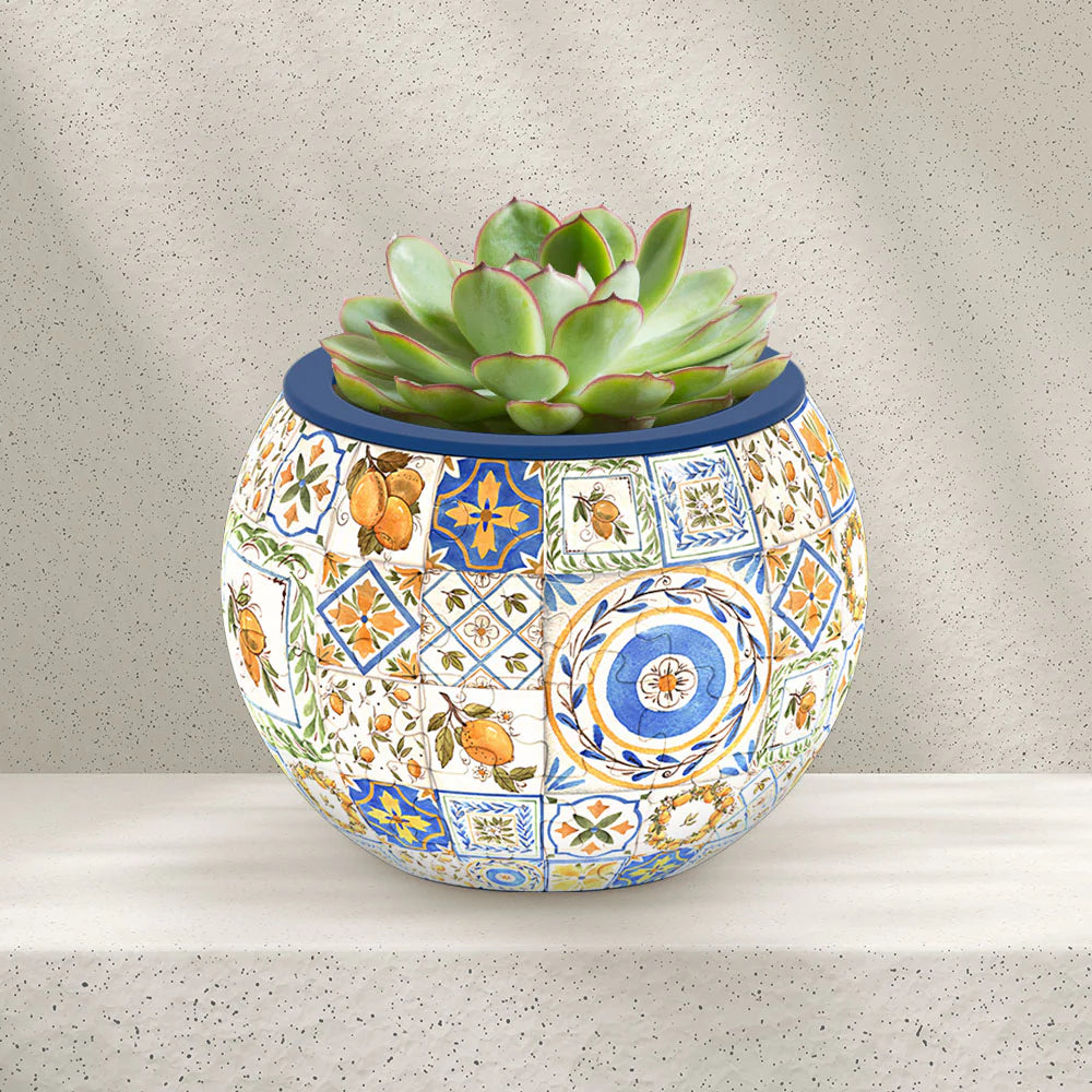 Pot de fleurs puzzle 3D - Carreaux rétro