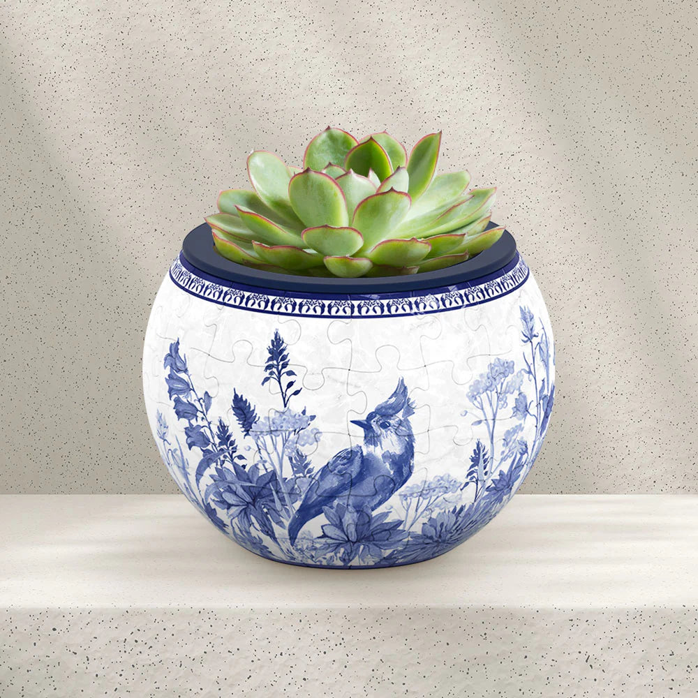 3D Puzzle Planter - Oriental Birds and Flowers