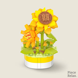Mini Bricks Plante en pot - Tournesol (255 pièces)