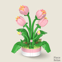 Mini Bricks Potted Plant - Tulip (317pcs)