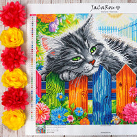 Diamond Painting - Lazy Fence Lounger