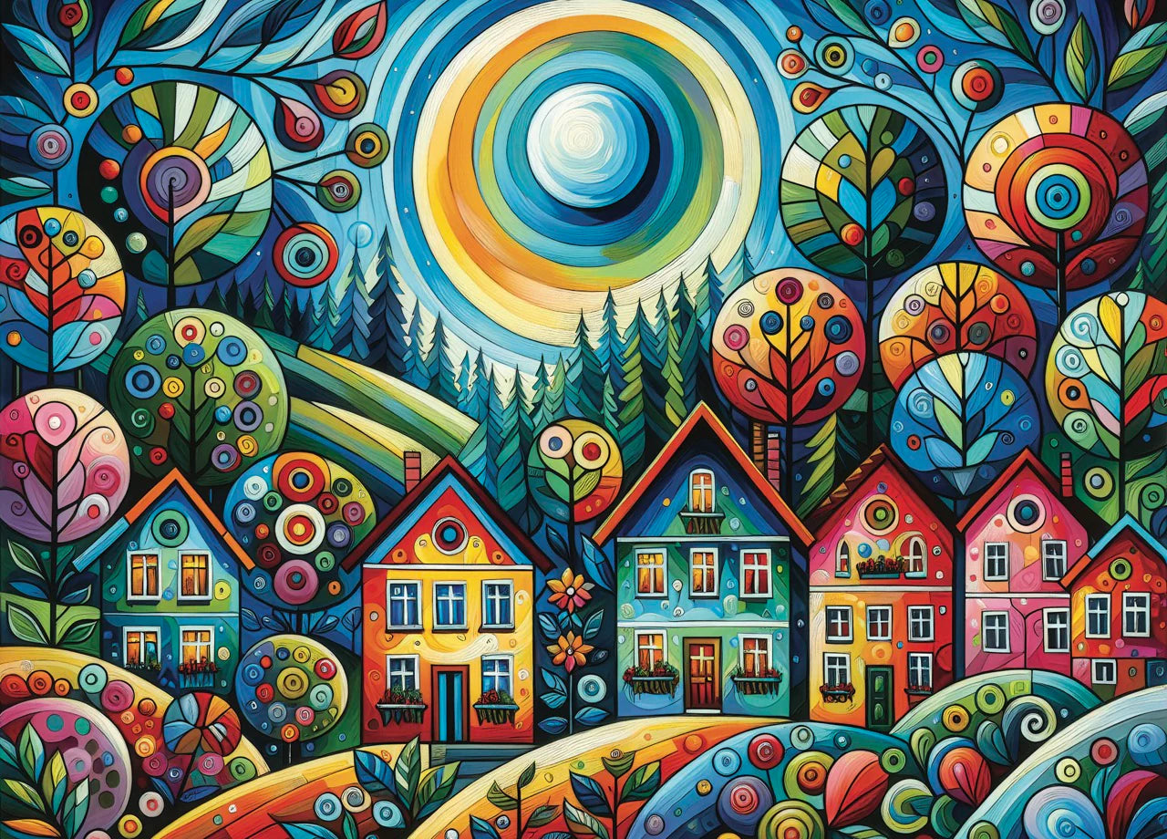 Beau village coloré - Collection Novia (1000pcs)