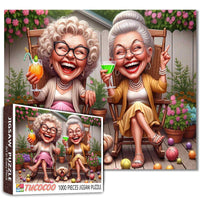 Playful Seniors - Laughing Grandmas Garden Party (1000pcs)