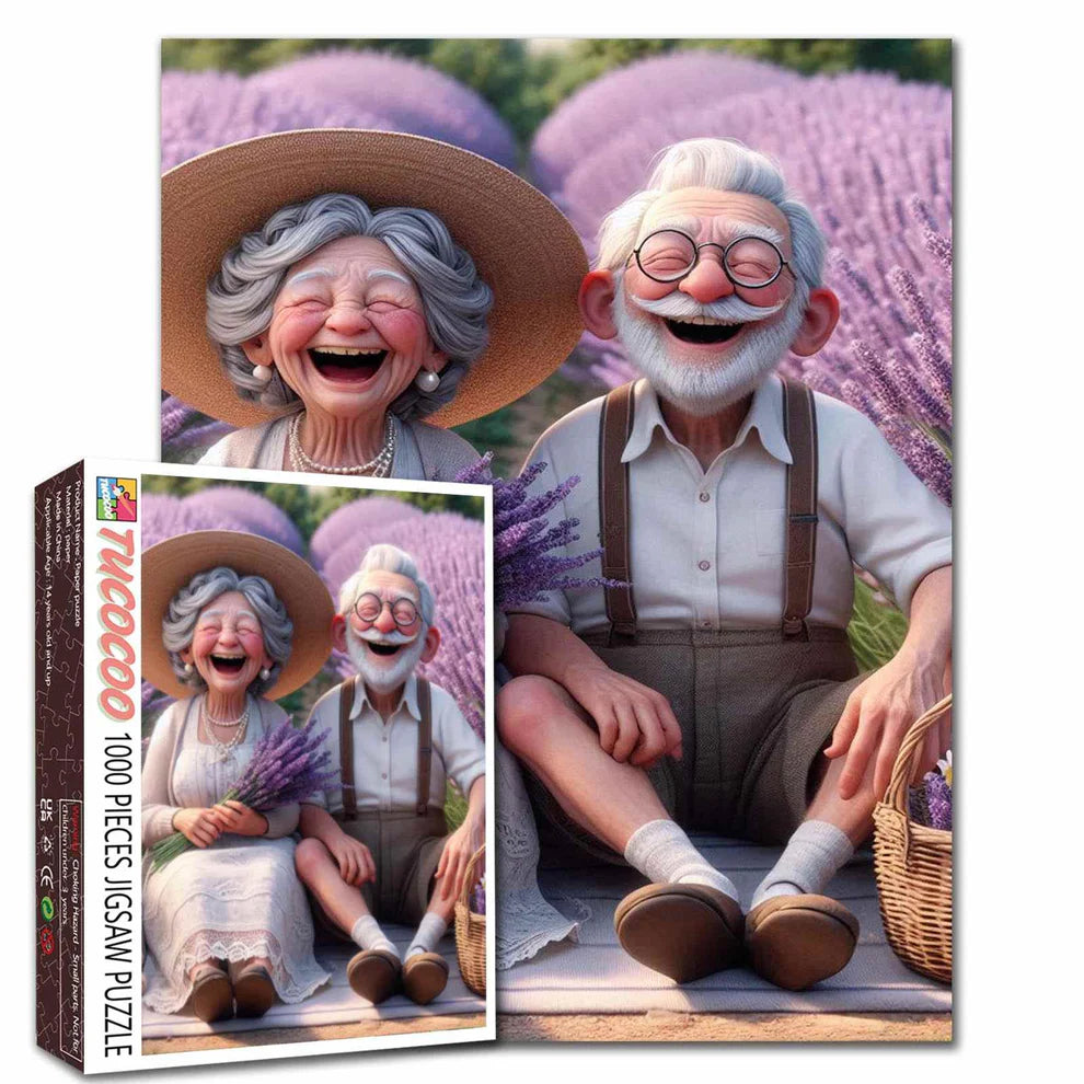 Playful Seniors - Lavender Field Joy (1000pcs)
