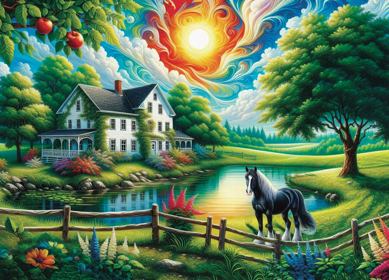 PFG Majestic Black Beauty - Collection NovIA (1000pcs) (Usage/Used - PUZZLES FOR GOOD)