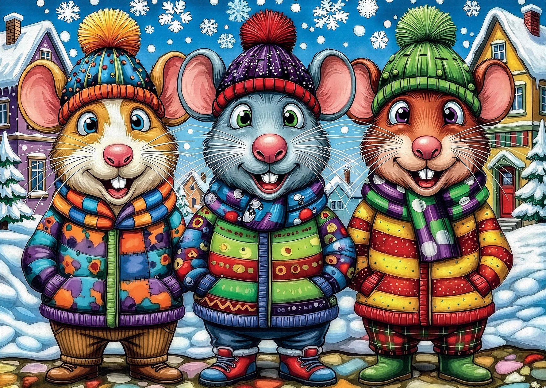 Mice in Mittens (1000pcs)