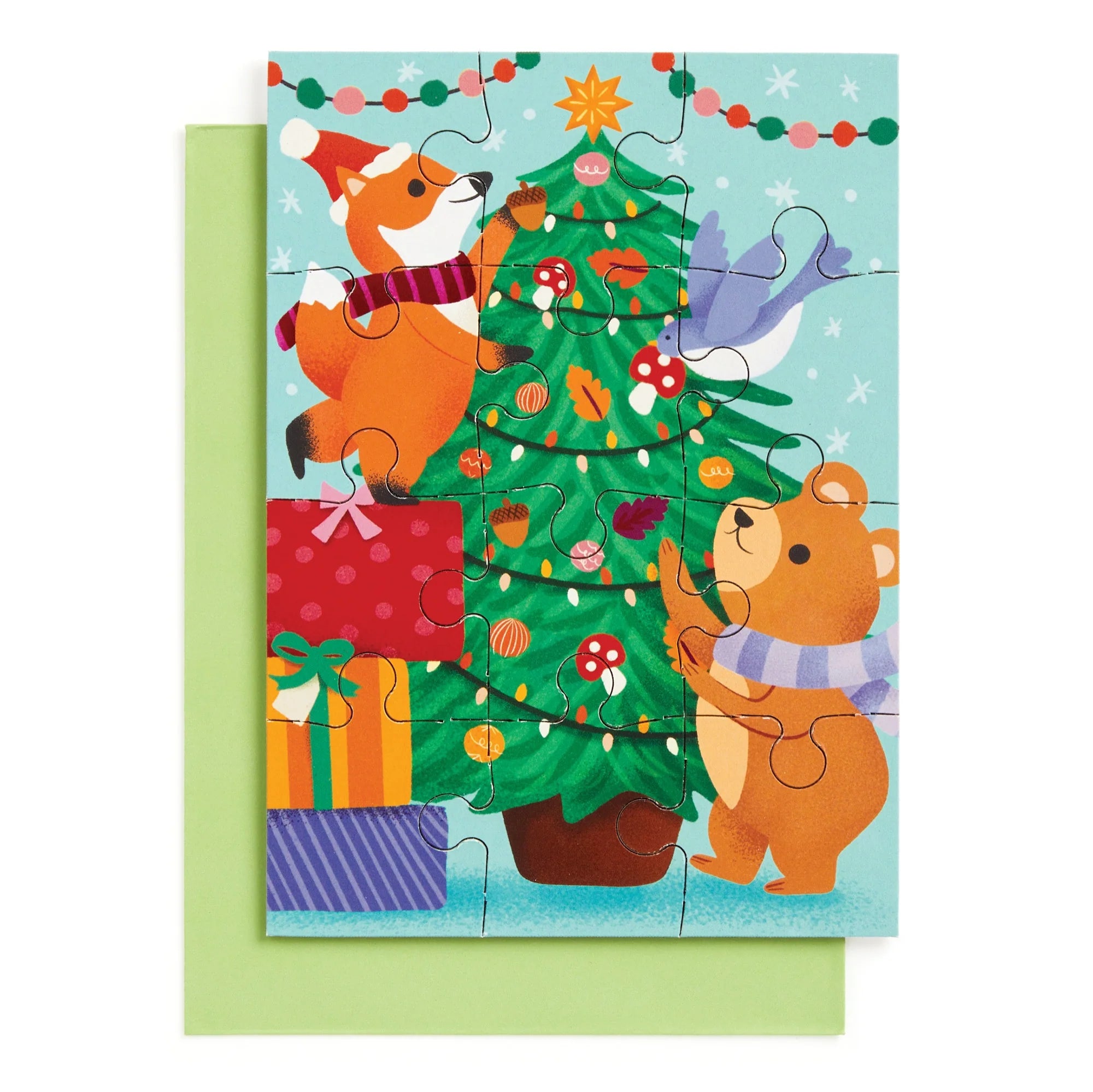Carte de Noël - Animaux de Noël (12 pièces) 