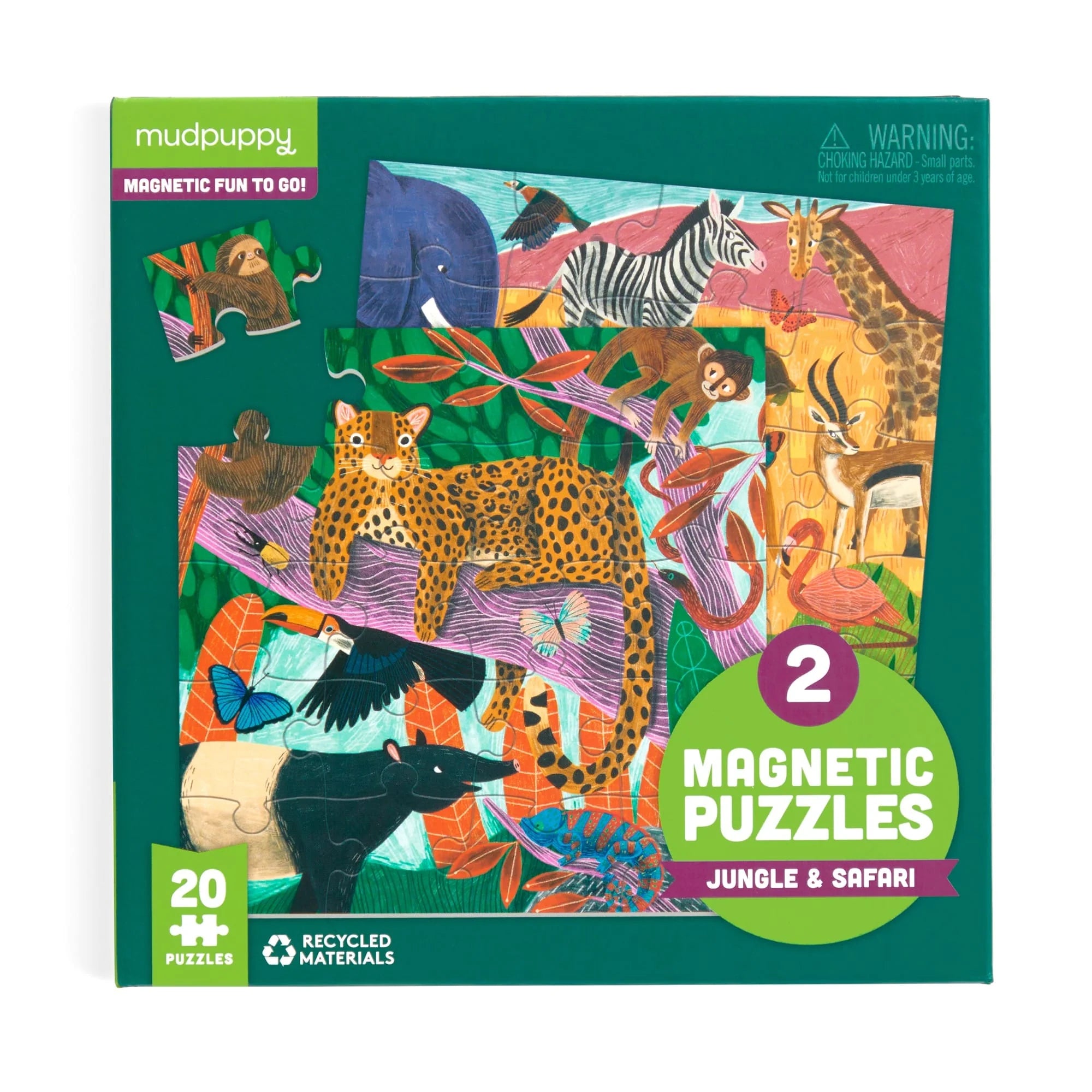 2 Magnetic Puzzles - Jungle & Safari