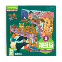 2 Magnetic Puzzles - Jungle & Safari