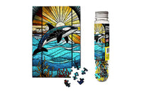 Marine Life - Stained Glass Orca - MicroPuzzle