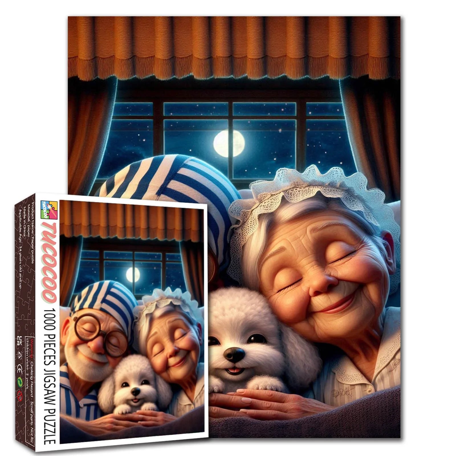 Playful Seniors - Moonlit Cozy Night (1000pcs)