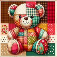 Diamond Painting - Patchwork Teddy