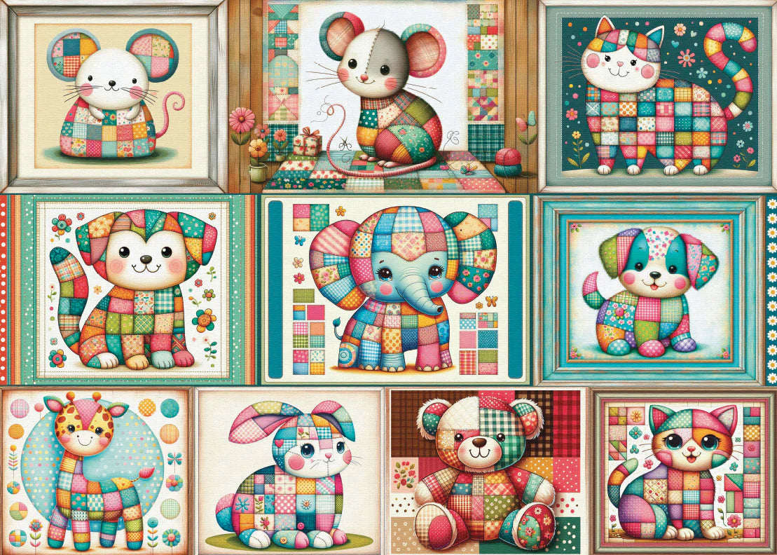 Défilé d'animaux en patchwork (1000 pièces)
