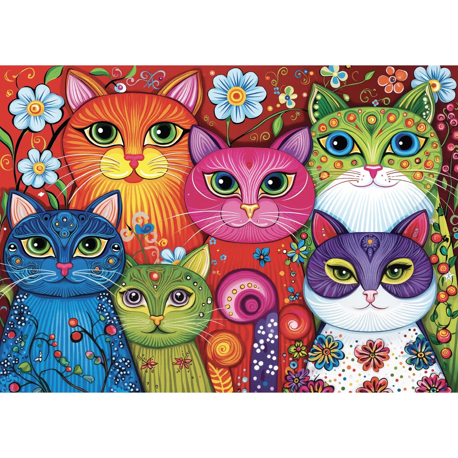 Groupe de ronrons à motifs - Collection NovIA (1000 pièces)