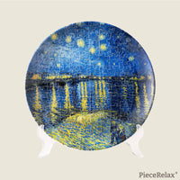 3D Puzzle Plate - Starry Night Over the Rhone, Van Gogh
