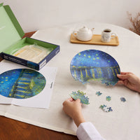 3D Puzzle Plate - Starry Night Over the Rhone, Van Gogh