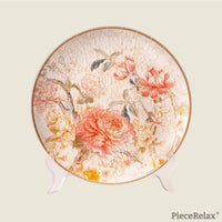 3D Puzzle Plate - Peony Blossom Elegance