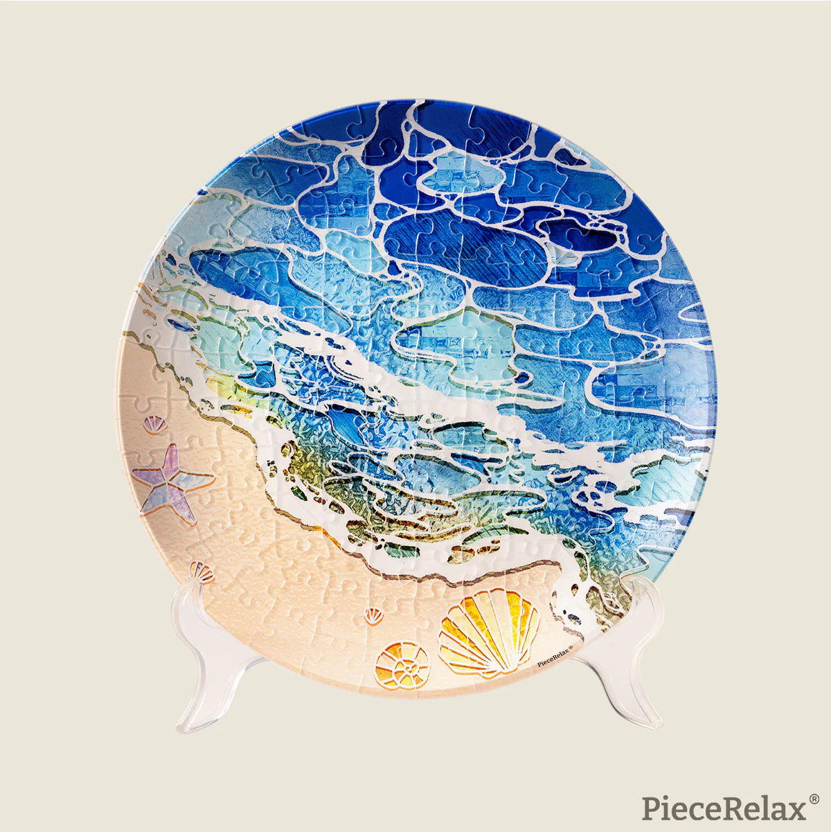 Plaque de puzzle 3D - Coquillages et la mer