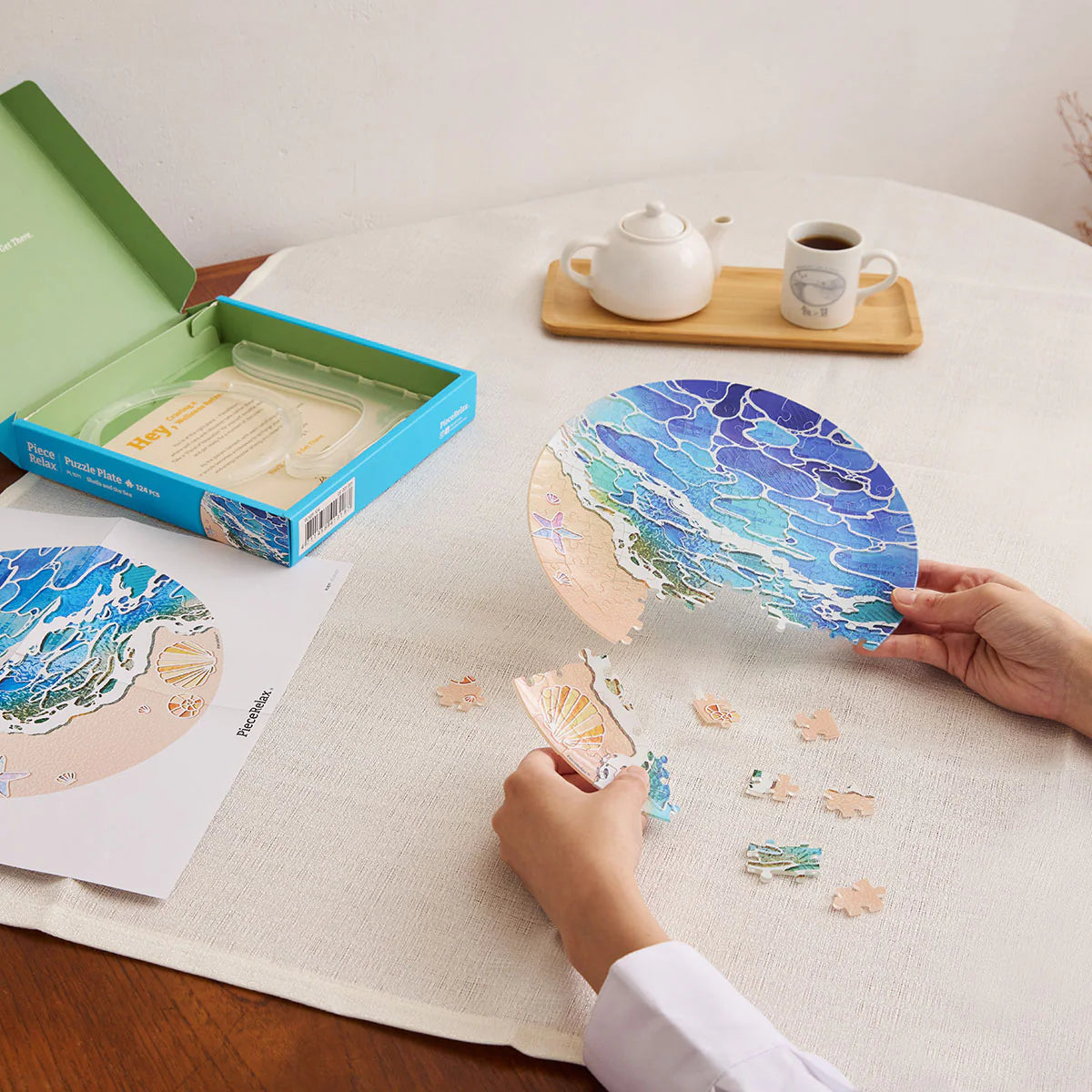 Plaque de puzzle 3D - Coquillages et la mer