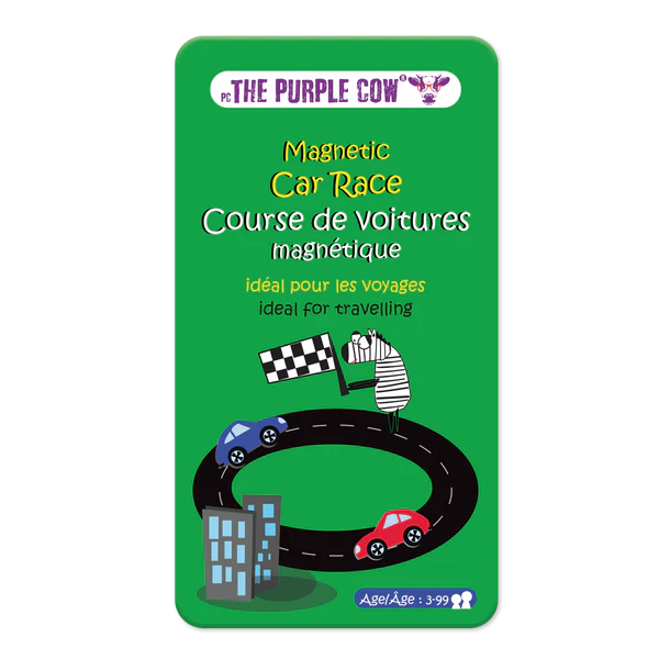 Magnetic Travel Tin - Car Race/Course de Voitures