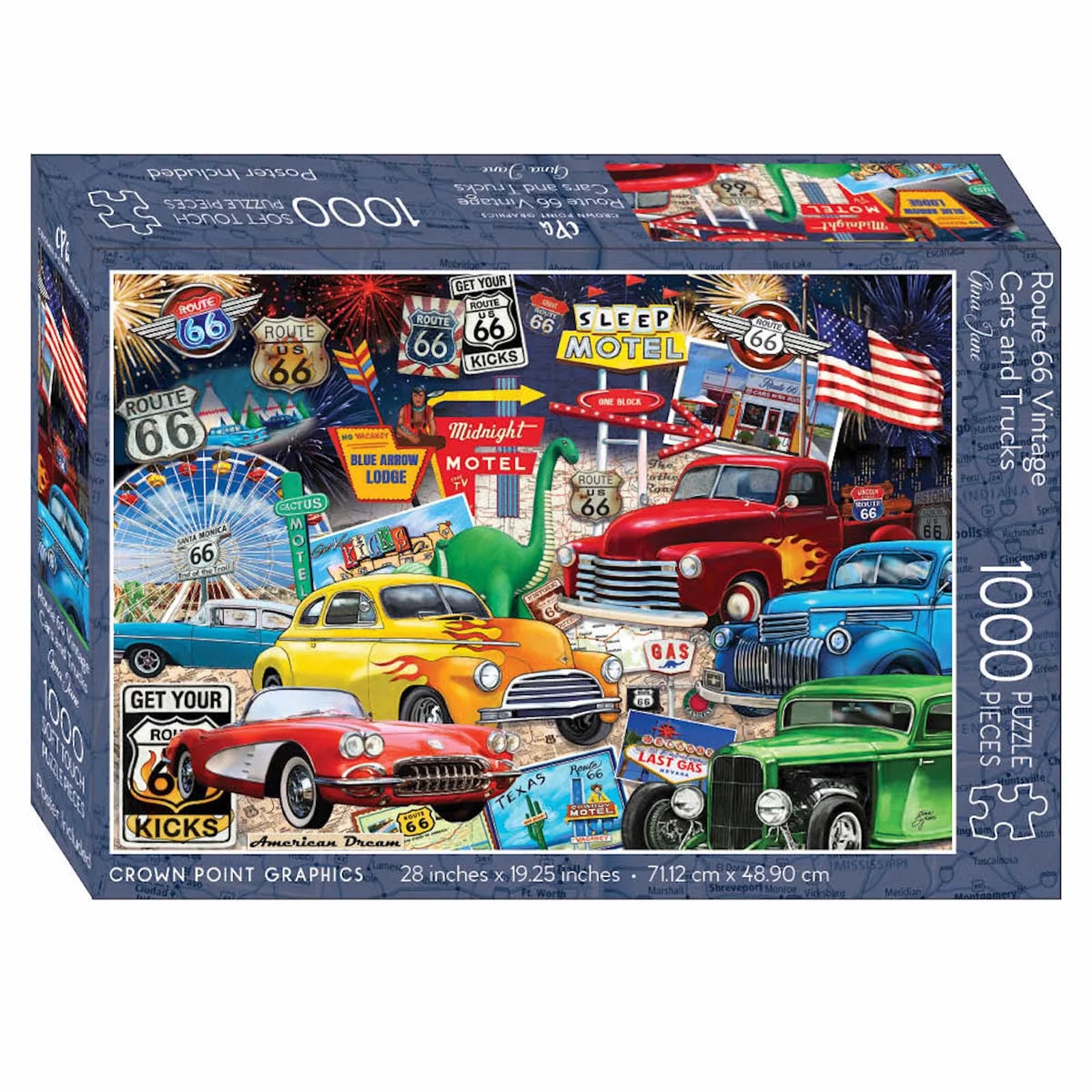 Route 66 Vintage Cars & Trucks (1000pcs)